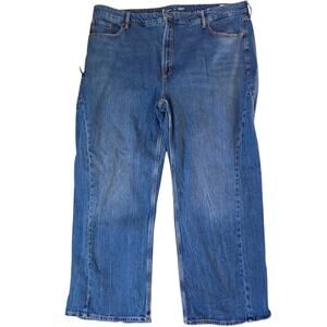 Old Navy 24 Plus Xtra High Rise Wide Leg Jean Secret Smooth Pocket Stretch Denim